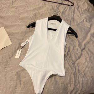 Body suit, size small, Babaton, never worn! Tags! White